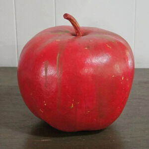 Dried Apple Shaped Gourd Decorative Hand Painted Rustic Primitive Farm Autumn